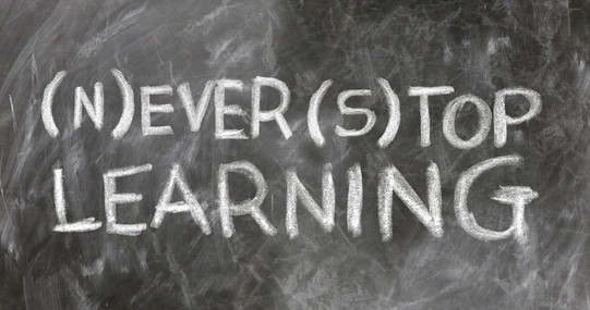 Never stop learning blackboard